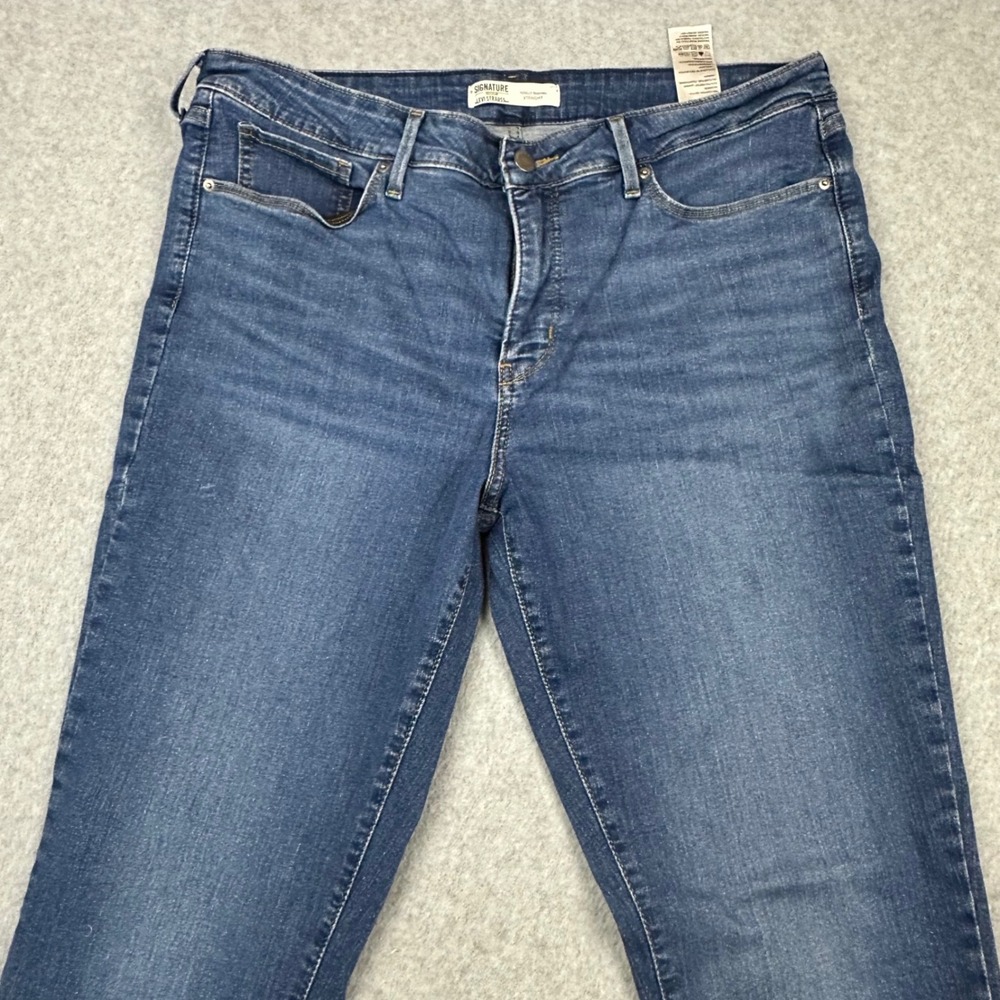 Signature Levi Strauss Totally Shaping Straight Jeans‎ Blue W32 L32 Medium Wash